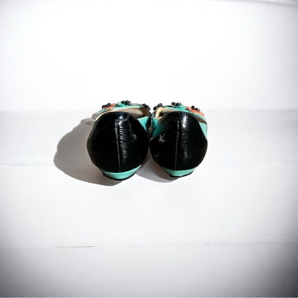 🌻Poetic License Retro Patent Leather Color Block Flower Flats Size 6 - Picture 3 of 9